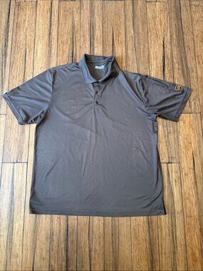 UPS Size 2XL United Parcel Service Brown Uniform Short Sleeve Polo Shirt